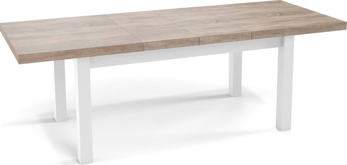 ESSTISCH Avena rechteckig ausziehbar, Sonoma Eiche 200/100/78 - Braun/Weiß, Holz/Holzwerkstoff (100/300/78cm) - WFL GROUP