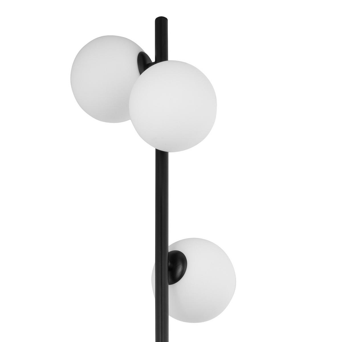 STEHLEUCHTE - Metall - Schwarz, Glas (28/28/153cm) - home24