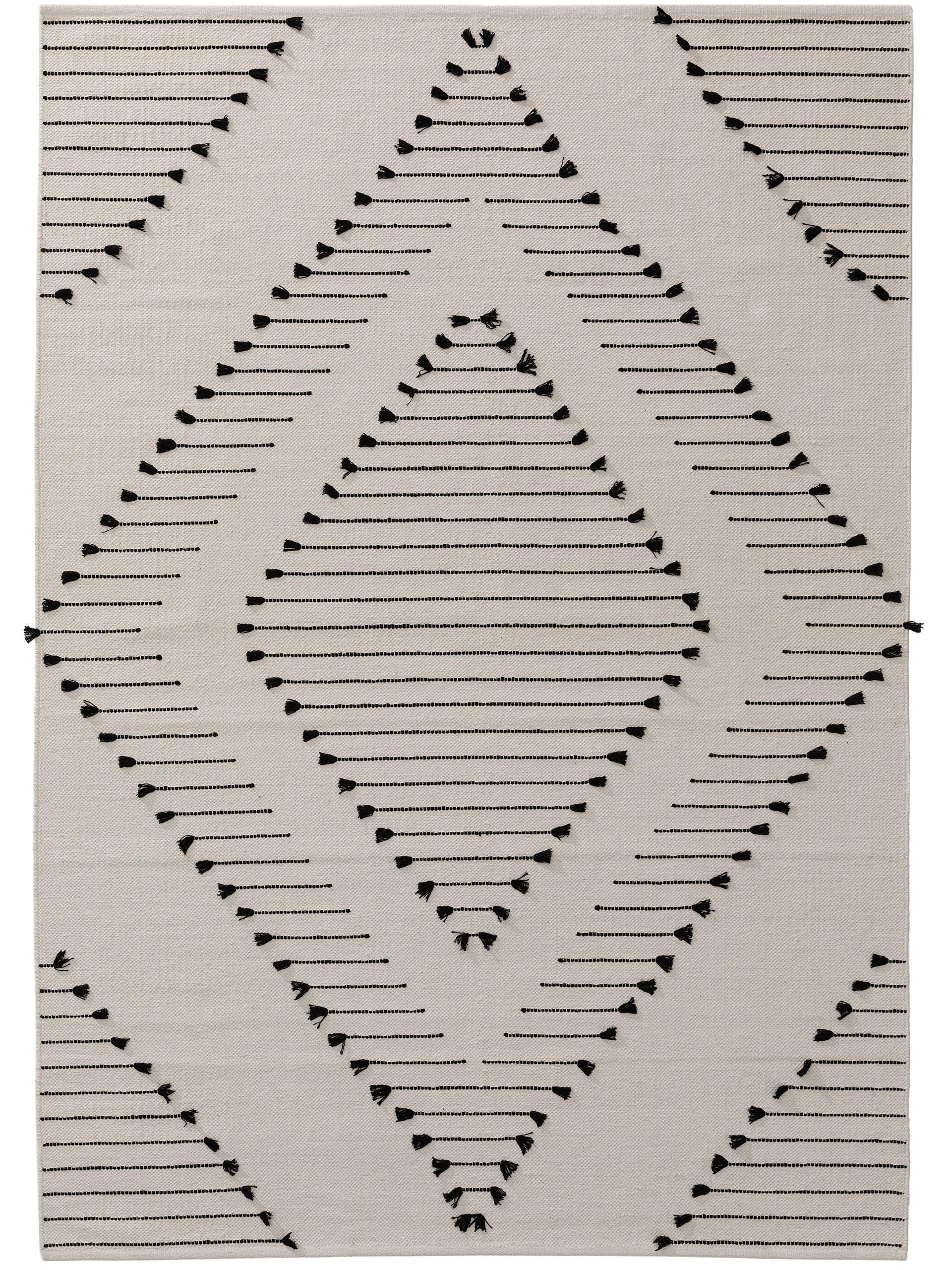 BAUMWOLLTEPPICH Bo Ivory 200x300 cm - Creme, Textil (200/300cm) - benuta Pop