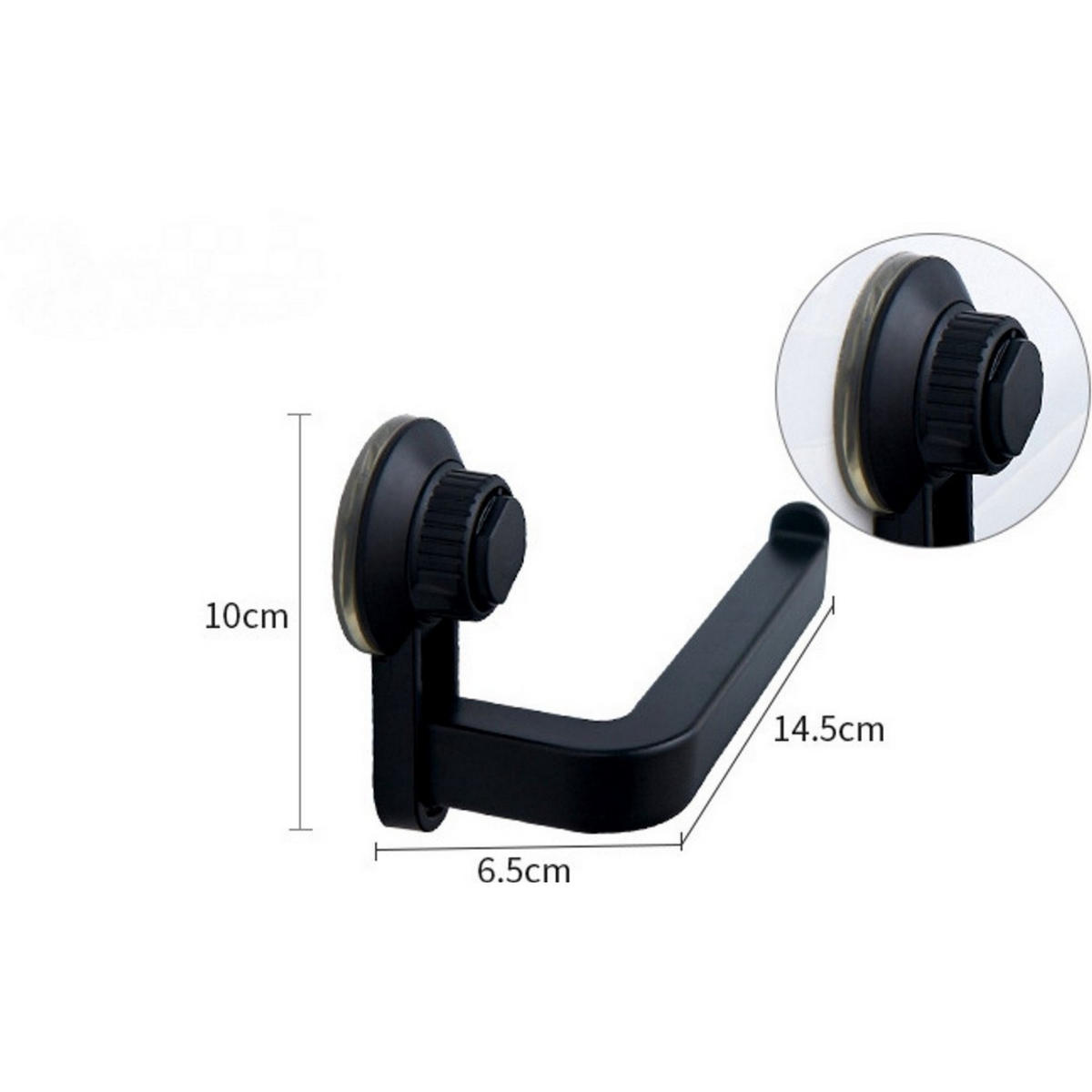 MCBOSON KÜCHENROLLENHALTER Schwarz Saugnapf ABS 14,5 x 10 cm bohrfrei Badezimmer Baby jetzt nur online ➤