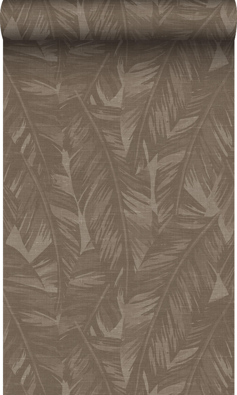 TAPETE Bananenblätter 50 x 900 cm - Braun, Papier (50/900cm) - Origin Wallcoverings