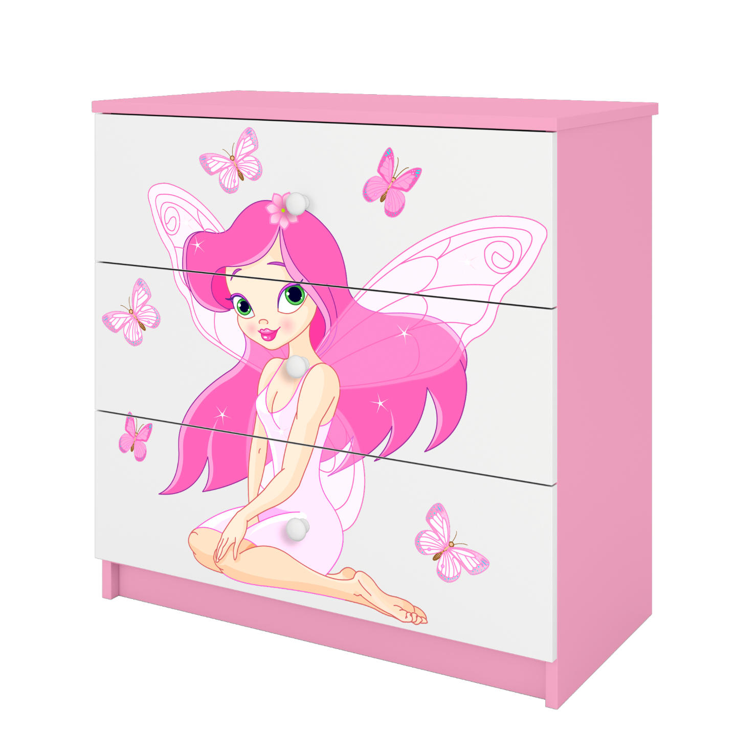 KOMMODE Babydreams Elfe II 81/81/41 - Rosa, Holzwerkstoff (81/81/41cm) - RAUMHIRSCH FURNITURE
