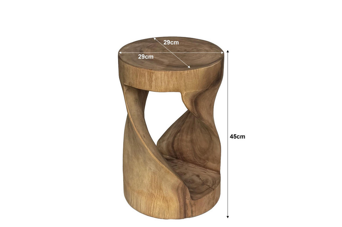 BEISTELLTISCH Suar - Braun - 45/29/29 cm - Braun, Holz (29/29/45cm) - Livingfurn