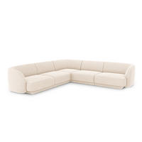 WENDBARES-ECKSOFA Miley aus Chenille-Stoff leichtes beige 5 Sitzplätze - Creme, Textil (255/255cm) - Micadoni