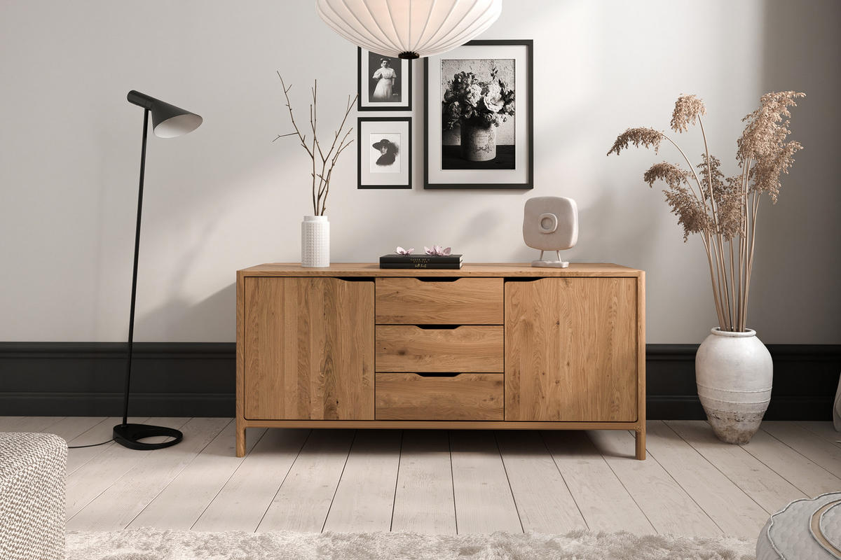 KOMMODE PAUL Wildeiche - Wildeiche, Holz (140/64/50cm) - byoak