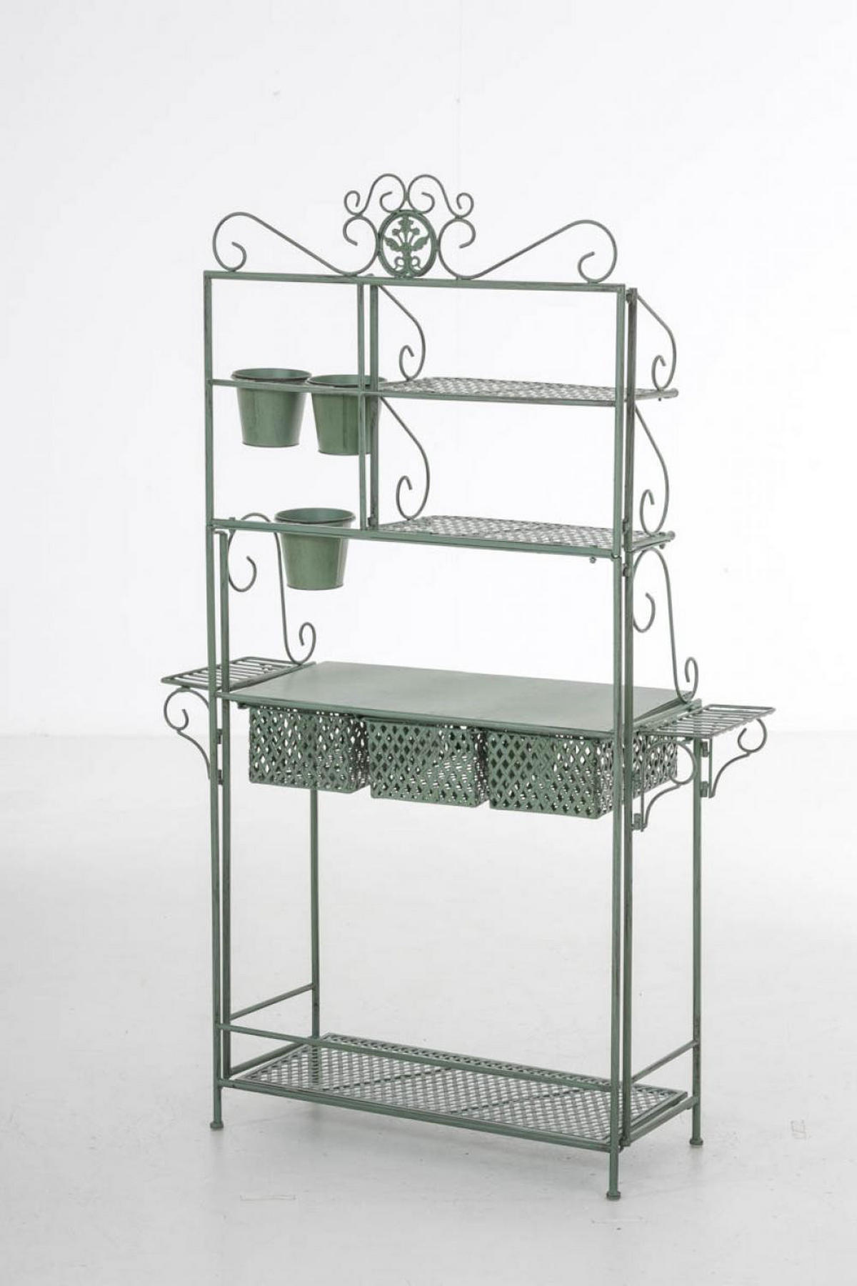 STANDREGAL Metall Antik-Grün - Grün, Metall (94/149/30cm) - CLP