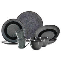 TAFELSERVICE Matera Anthrazit 10er Set - Anthrazit, Keramik (1/1/1cm) - Leonardo Living