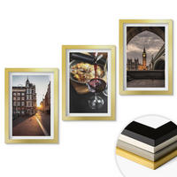 WANDBILDER 3er Set - 20x30 cm Goldrahmen - Bilder von Essen in der Stadt London - Goldfarben, Kunststoff (20/30cm) - ArtPrintCave