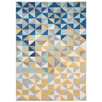 TEPPICH LAZUR Blau 200/290 cm - Hellgelb/Hellblau, Kunststoff (200/290cm) - Tapiso