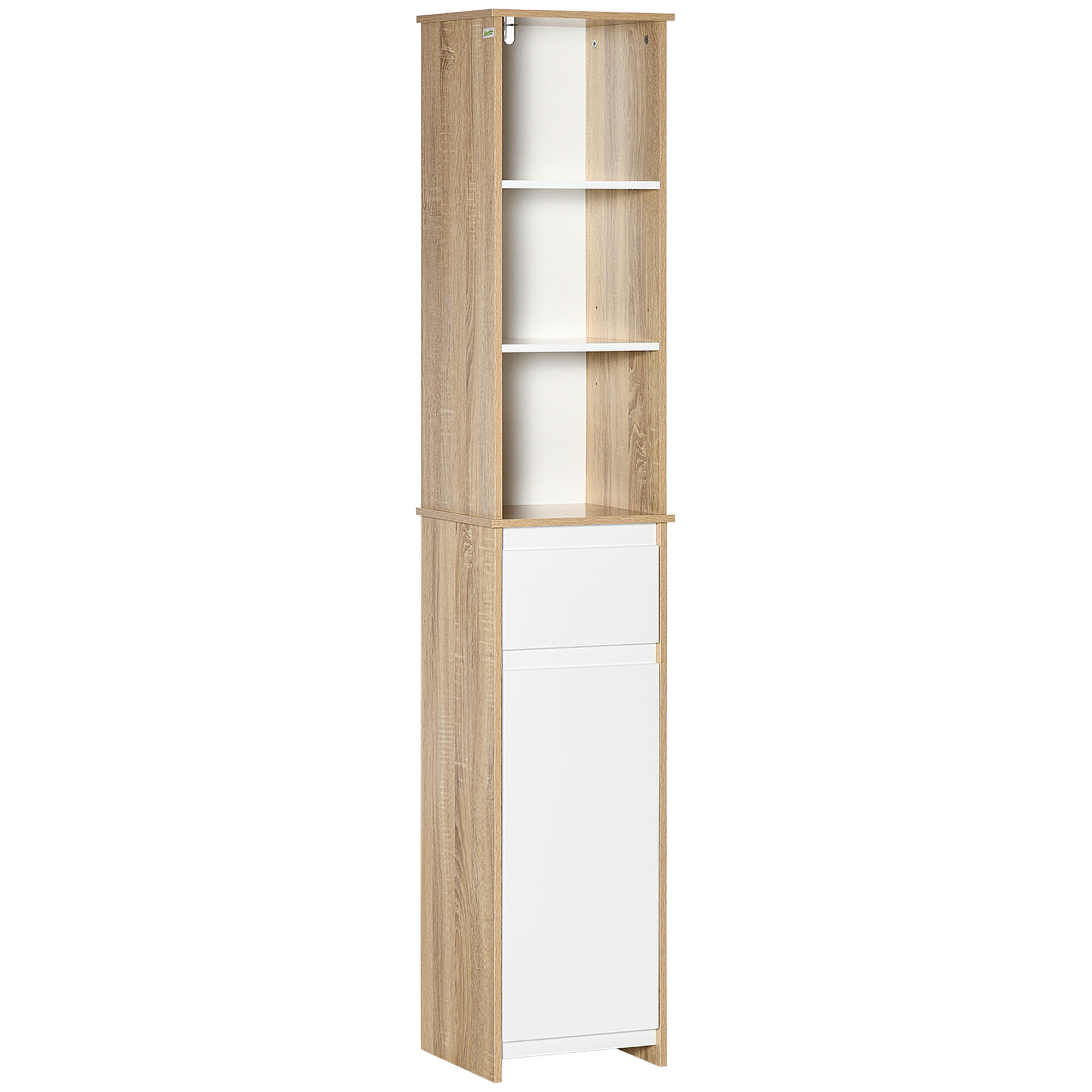 HOCHSCHRANK DE-12343 3 Nischen Eiche hell - Naturfarben, Holzwerkstoff (30/171.2/32.6cm) - ComfortXL