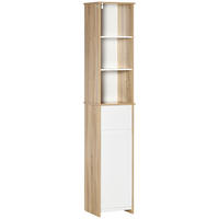 HOCHSCHRANK DE-12343 3 Nischen Eiche hell - Naturfarben, Holzwerkstoff (30/171.2/32.6cm) - ComfortXL