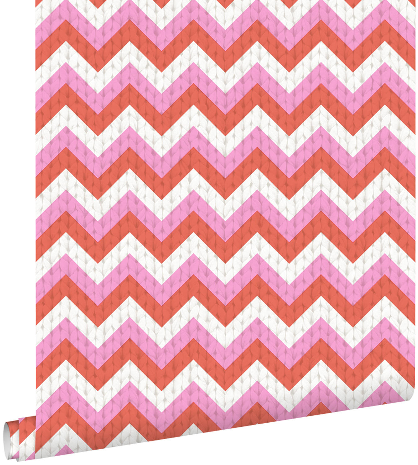TAPETE Zickzack-Motiv 53 cm x 10.05 m - Rot, Papier (53/0.1cm) - ESTAhome