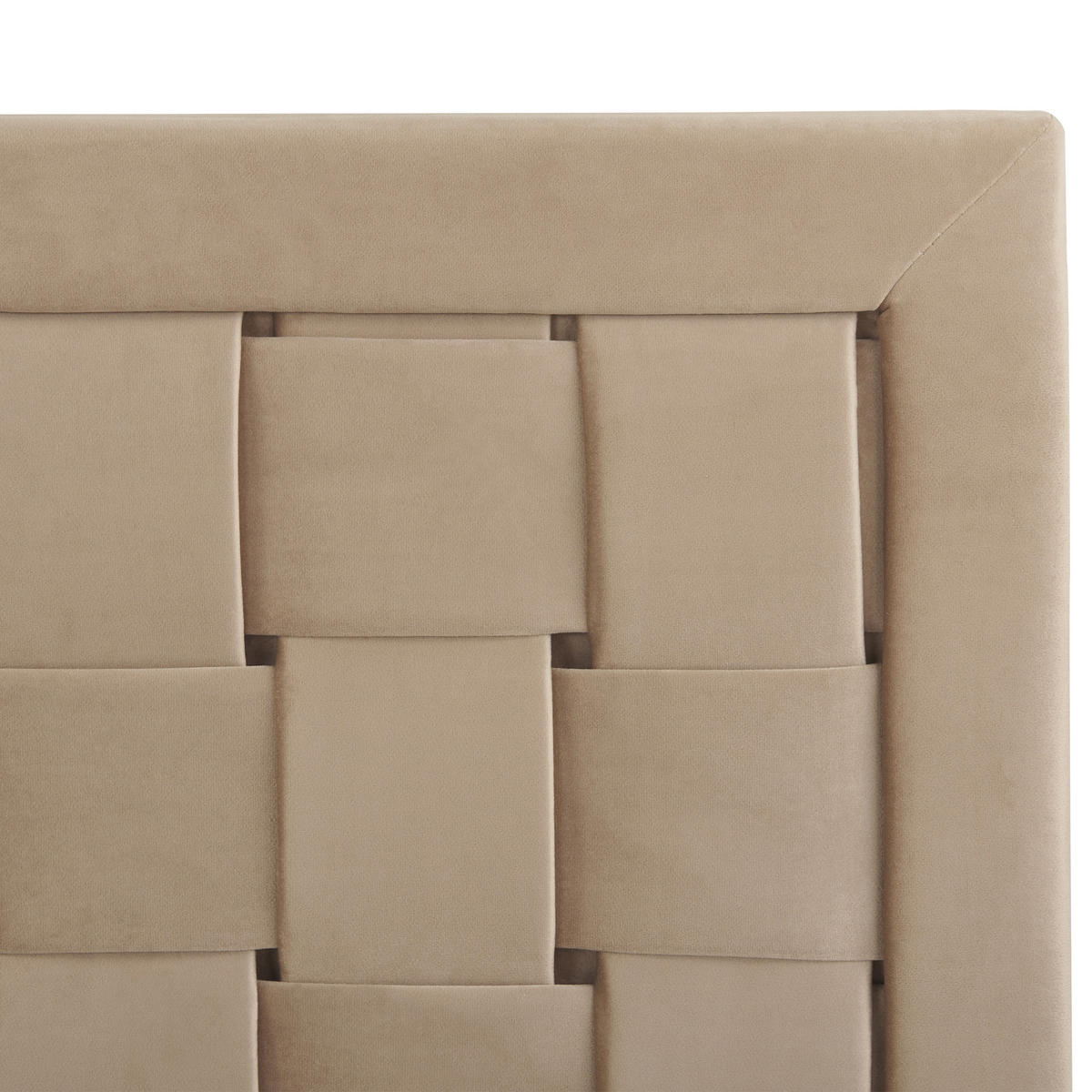 DOPPELBETT 140/200cm Taupe Limoux - Taupe, Textil (140/200cm) - Beliani