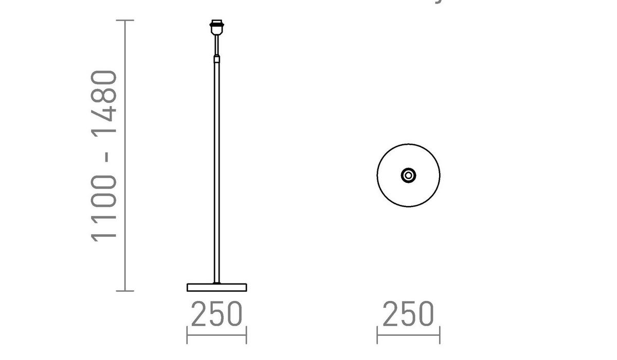 STEHLEUCHTE EMMETT Weiß Chrom 15 W - Weiß, Metall (25/25/145.5cm) - Rendl
