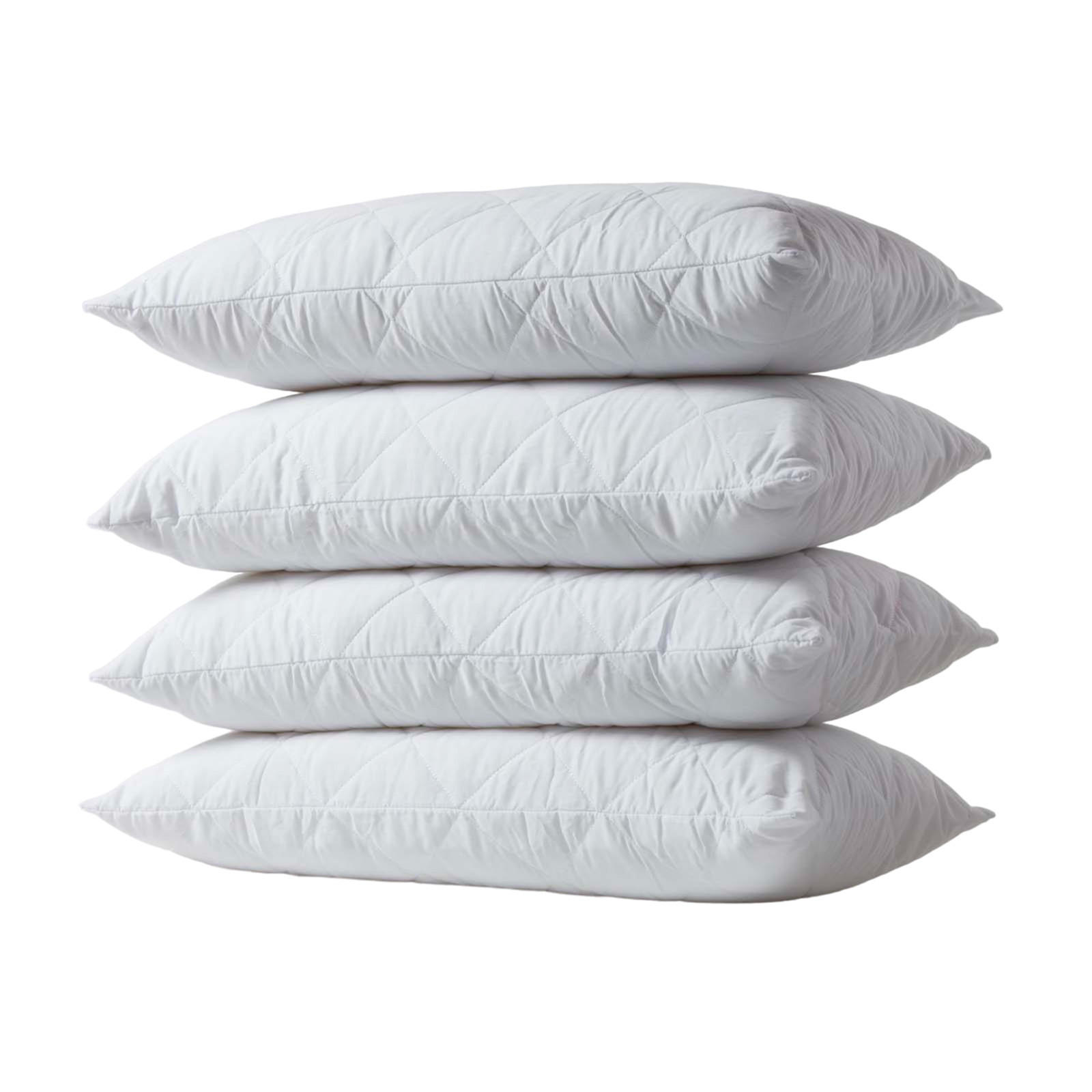 KISSENSCHONER gesteppt 40/80 cm, 4er-Set, mit Reißverschluss - Weiß, Textil (40/80cm) - Homescapes