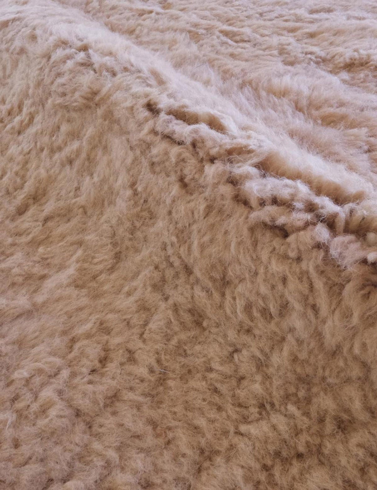 BERBERTEPPICH Ethno schlicht Wolle 165x 267 cm - Braun, Naturmaterialien (165/267cm) - AFK Living