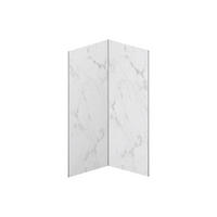WANDPANEELE für Dusche - 90 x 90 - plastik - weiß Eneko - Weiß, Kunststoff (90/210/90cm) - Vente-Unique