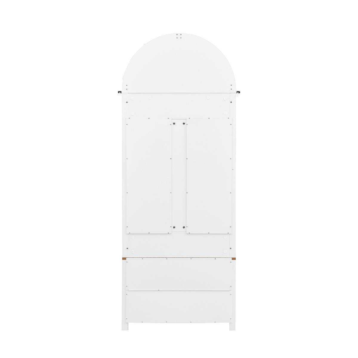 GARDEROBE-SET in Weiß Garderobenschrank mit Schuhregal und Hake für Eingangsbereich und Flur, B75/T35/H195 cm - Weiß/Naturfarben, Holzwerkstoff/Metall (75/195/35cm) - STILVORA