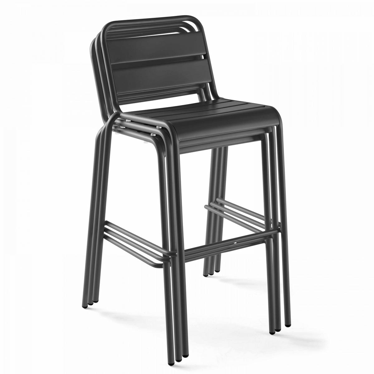 GARTENSET 3-tlg., Grau - Grau, Metall - Oviala
