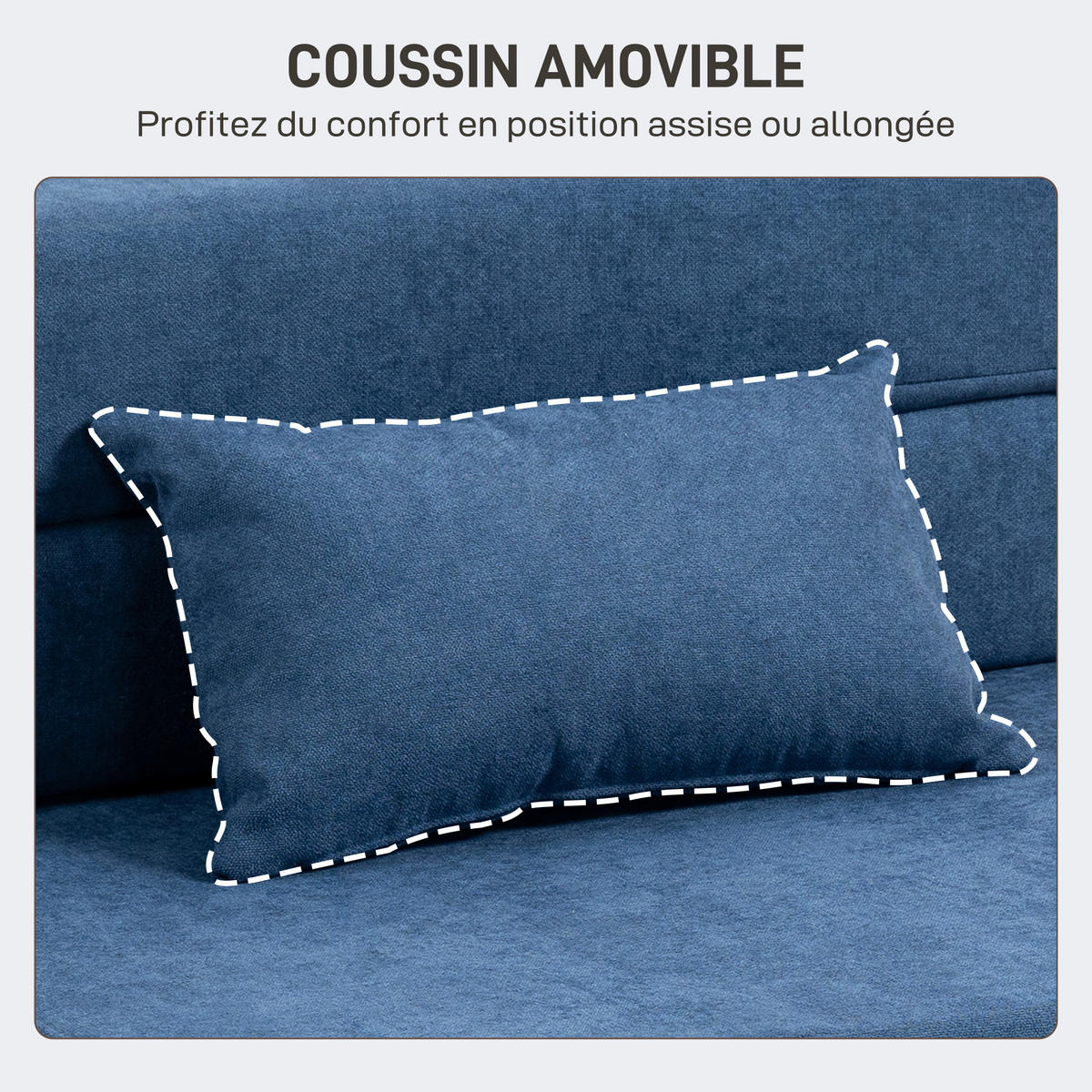 SCHLAFSESSEL DE-14632 3-in-1, klappbares Gästebett, inkl. Kissen Blau - Blau, Textil (80/15/210cm) - ComfortXL