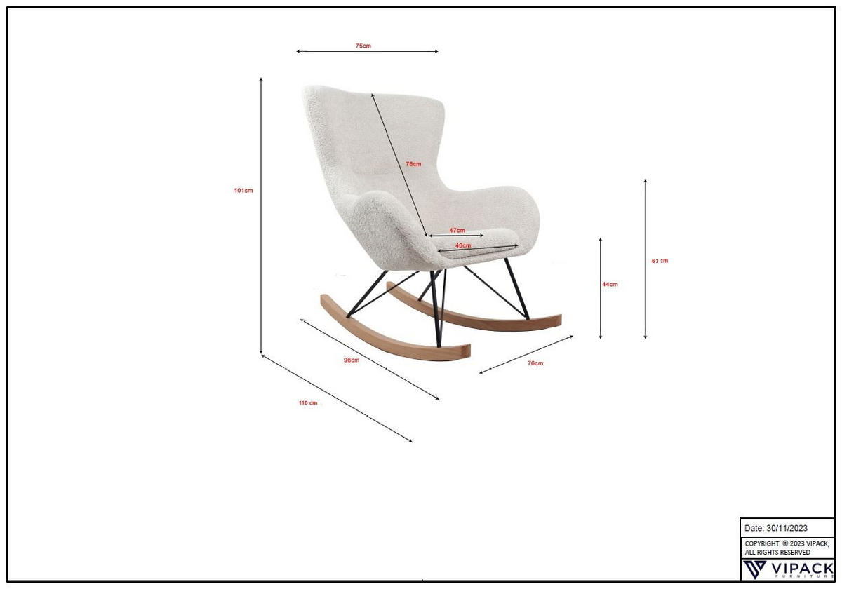 SCHAUKELSTUHL Katreena 76x110x101 Anthrazit/Schwarz/Natur - Anthrazit, Metall (76/101/110cm) - 58aufmkessel