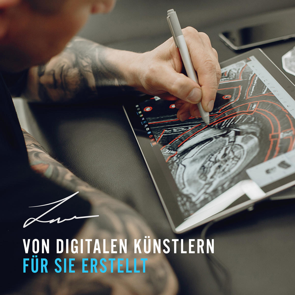 FOTOTAPETE, Graffiti an der Wand blaues Gesicht - Blau, Papier (300/210cm) - Feeby