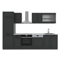 KUHINJSKI BLOK R-Line Seoski Antracit/Antracit 300 cm , RP Mramor - antracit, drvni materijal (300/206.8/60cm) - Vicco
