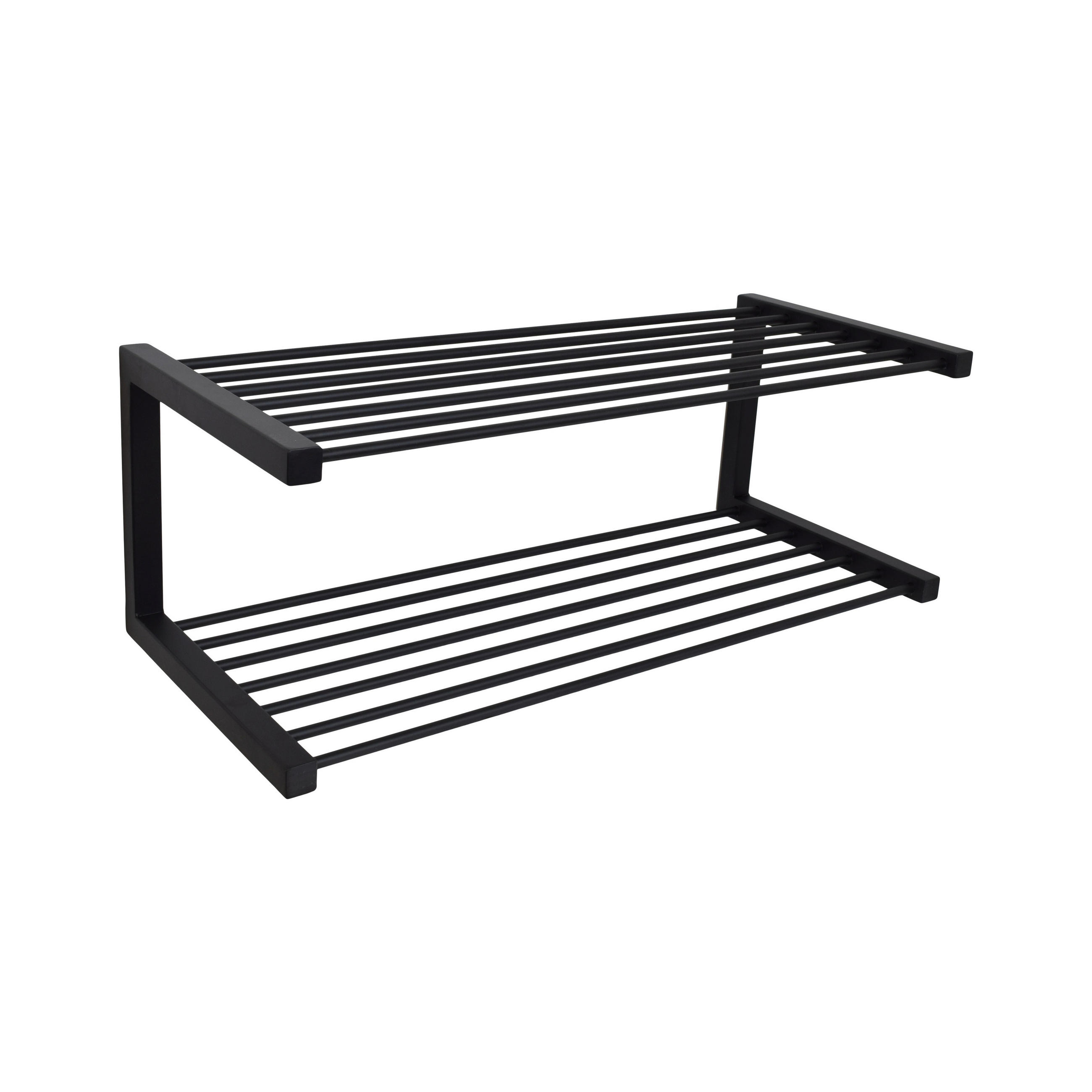 SCHUHABLAGE Hall Schwarz - Schwarz, Metall (70/25/30cm) - LOFT42