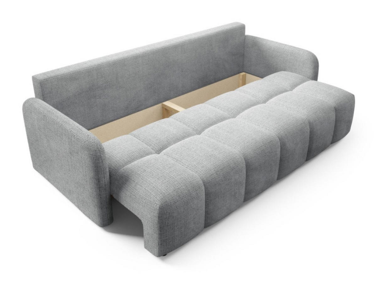 SOFA Cremona KUBI Ausziehbar Mit Bequemem Sitz 95 cm - Grau, Textil (218/90/88cm) - Sepro Meble
