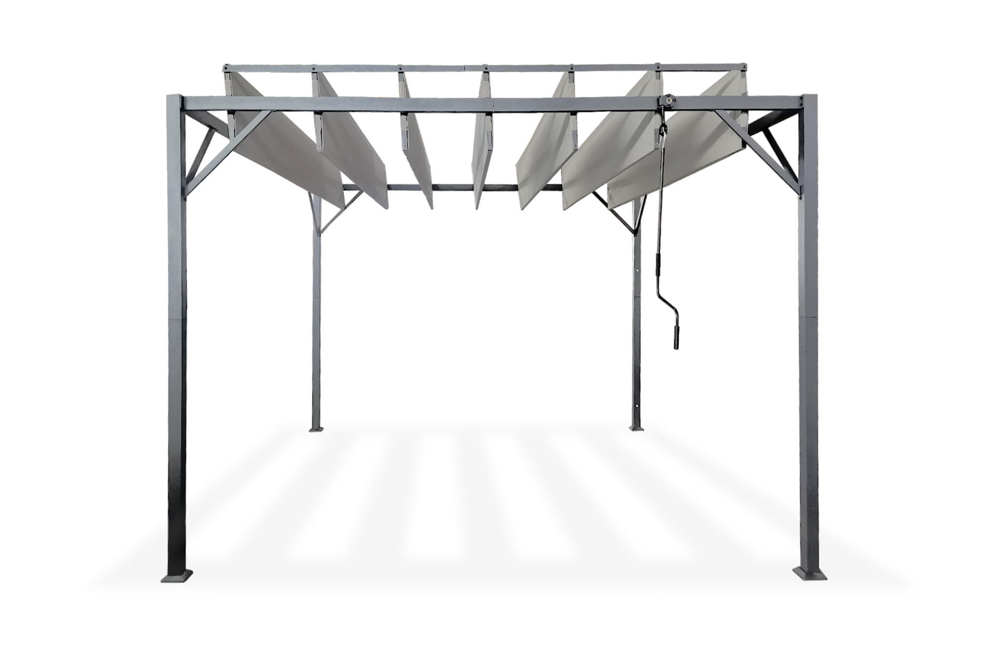 PERGOLA FREISTEHEND Bahia Beige 3m x 3m - Beige, Metall (291/220/291cm) - Cazeboo