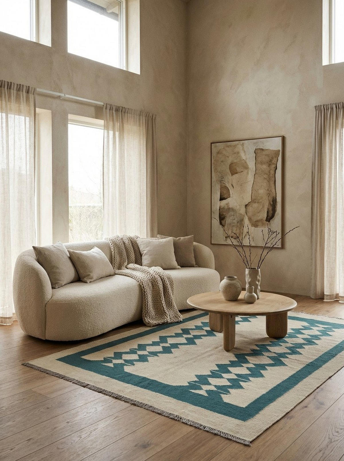 HANDWEBTEPPICH Kelim Gashgai Beige 198/146 cm Schurwolle - Beige, Textil (146/198cm) - Looma