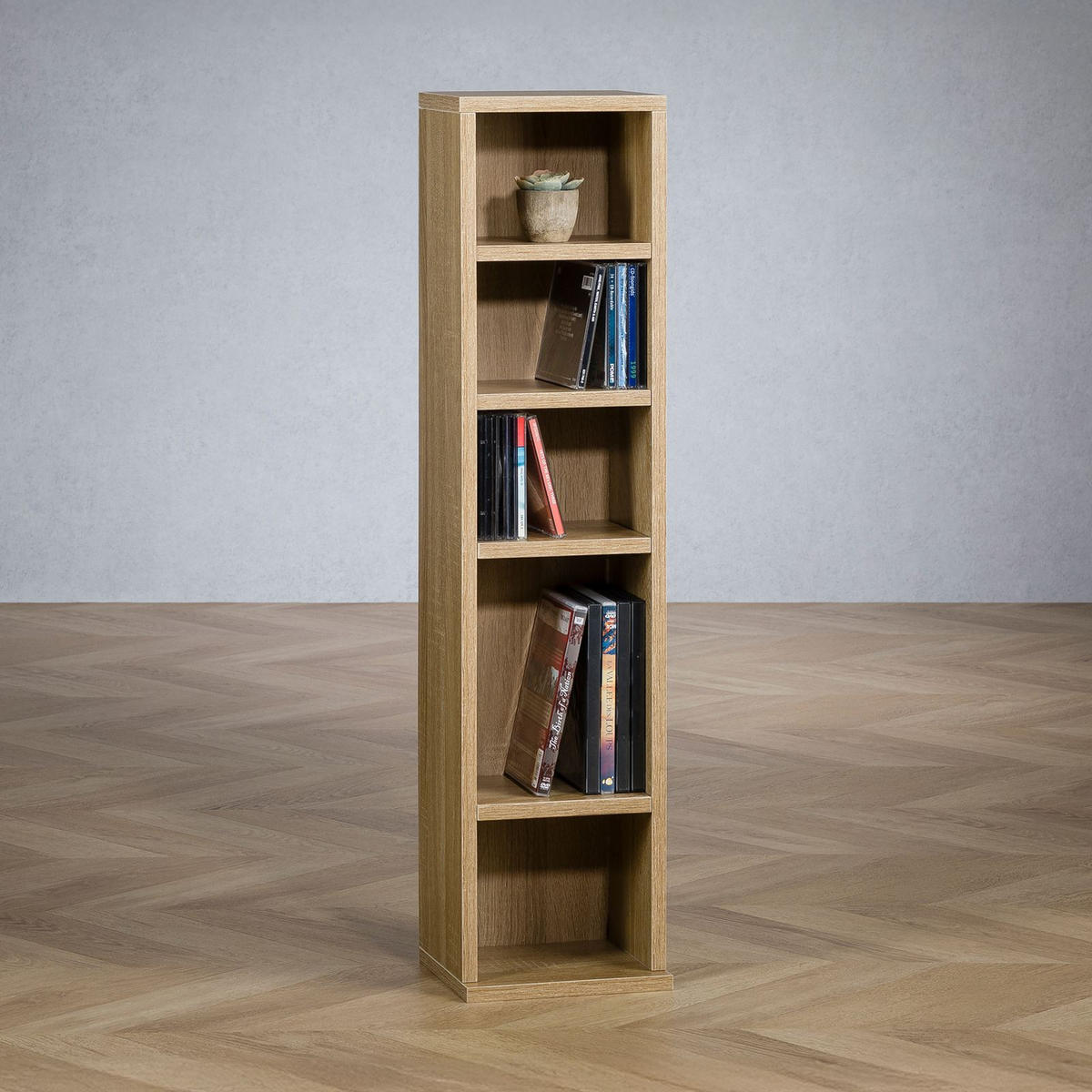 CD/DVD REGAL MELODIE Sonoma Eiche - Sonoma Eiche, Holzwerkstoff (21/88/20cm) - IDIMEX