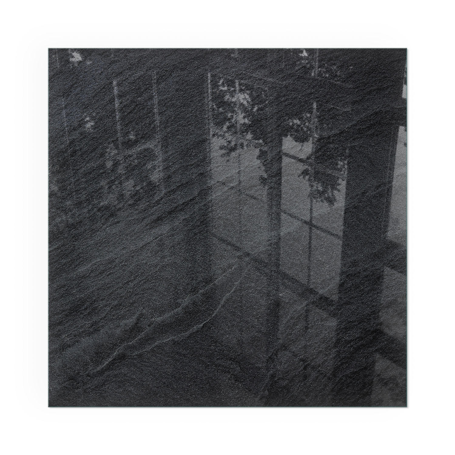 GLASPLATTE für Kamin 60x60 cm - Schwarz, Glas (60/60/0.4cm) - TULUP