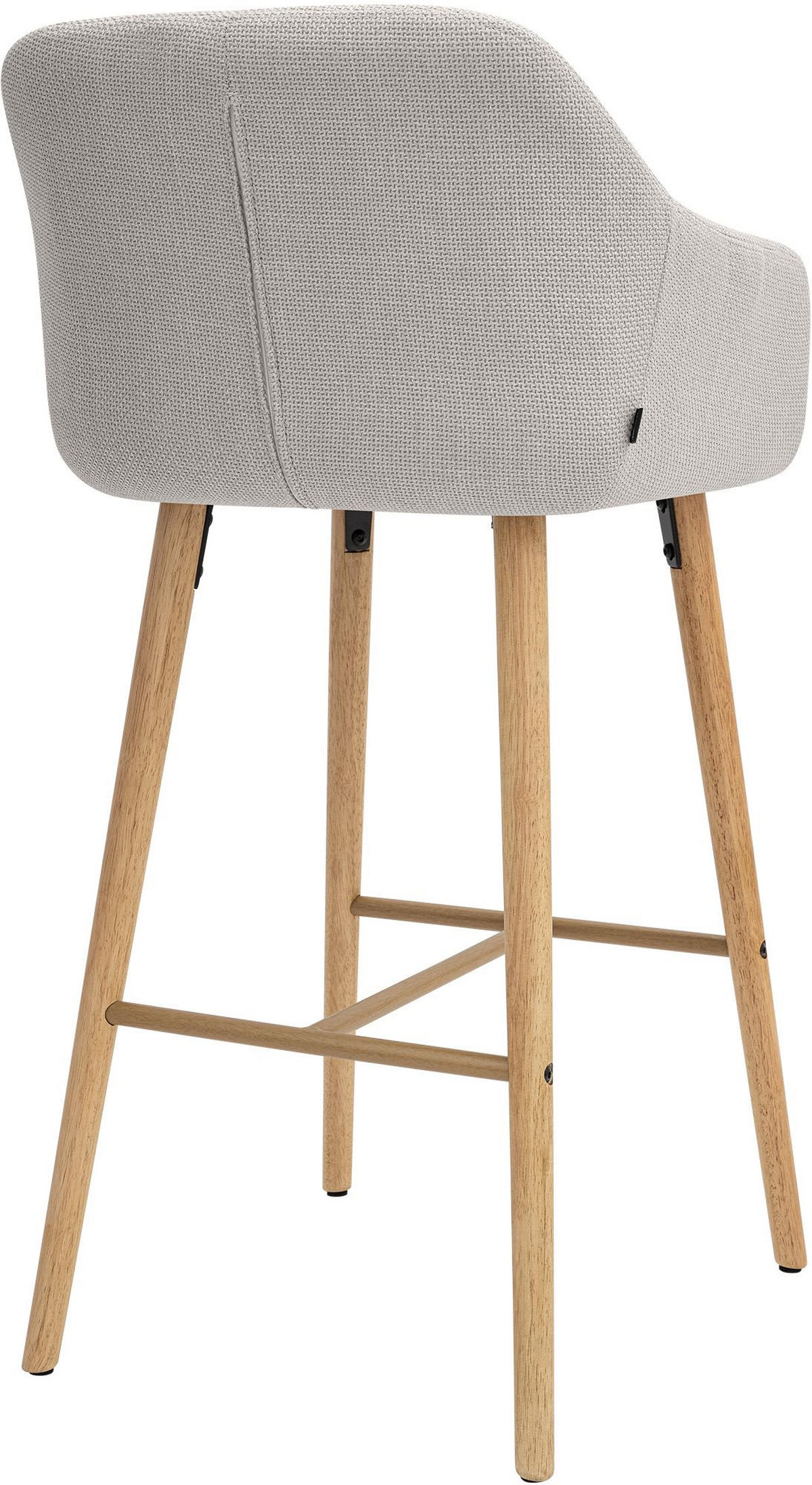 BARHOCKER Stoff Beige - Eukalyptusholzfarben/Beige, Textil (54/105/60cm) - CLP