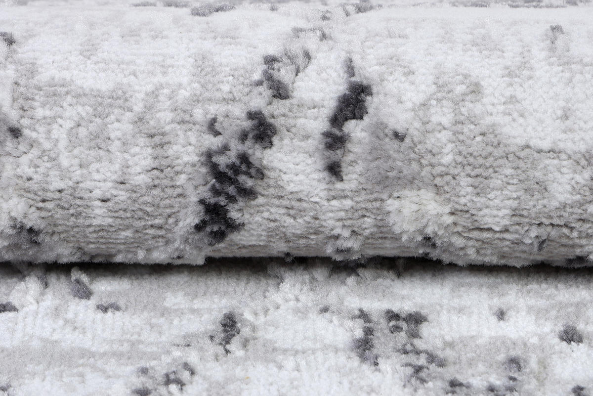 TEPPICHLÄUFER SKY hellgrau marmor 80/400 cm - Hellgrau, Textil (80/400cm) - Tapiso