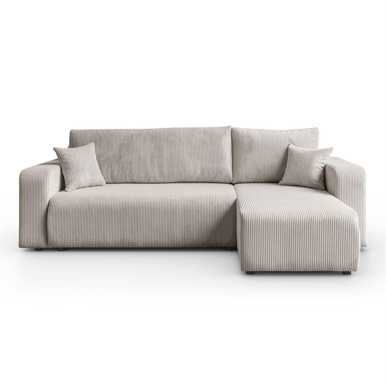 Ecksofa PRESTIGE L, Poso 100 - Creme, Textil (247/143cm) - Lookway
