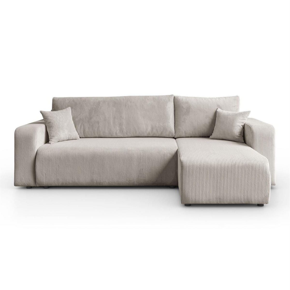 Ecksofa PRESTIGE L, Poso 100 - Creme, Textil (247/143cm) - Lookway