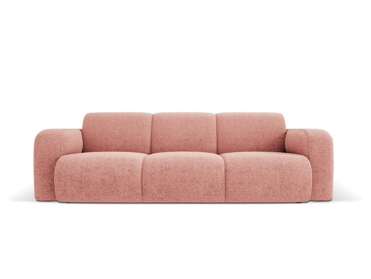 SOFA Molino aus Chenille-Stoff rosa 3 Sitzplätze - Pink, Textil (95/72/235cm) - Micadoni