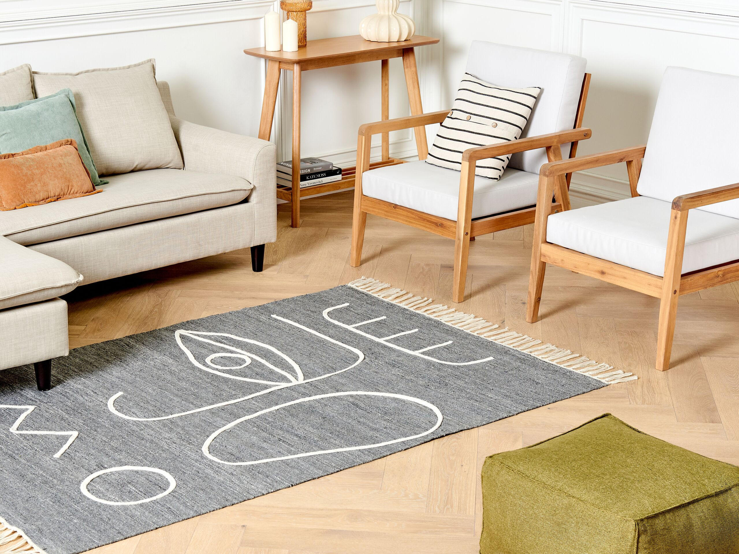 OUTDOOR-TEPPICH Yavu 200/140 cm - Grau, Kunststoff (140/200cm) - Beliani