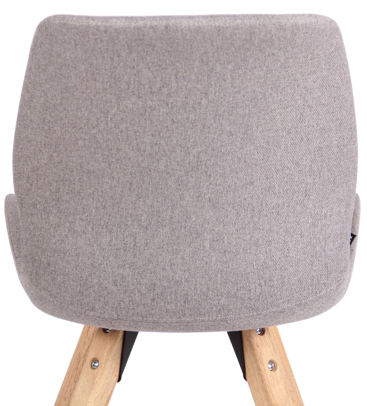 STUHL Stoff grau - Eukalyptusholzfarben/Grau, Holz/Textil (49/87.5/58cm) - CLP