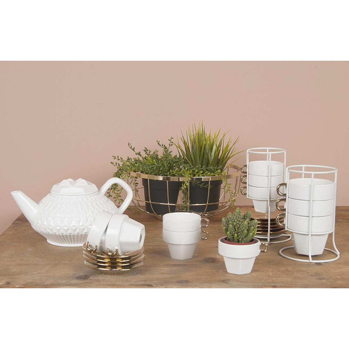 OBSTSCHALE Gold 28/28/12 cm - Goldfarben, Metall (28/12cm) - Present Time