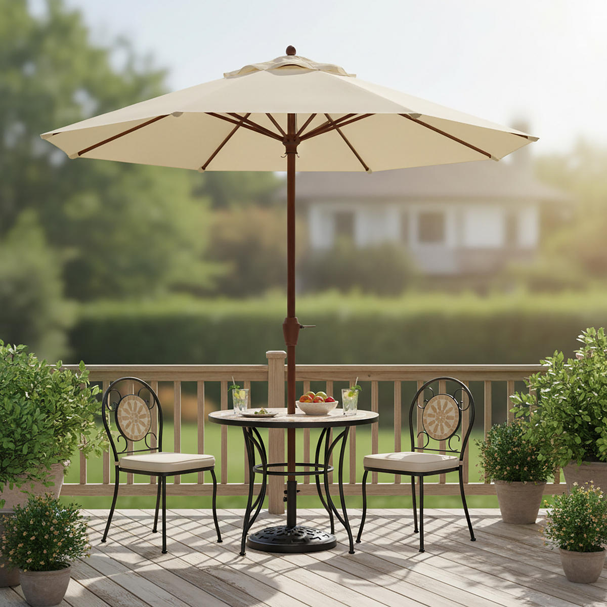 SCHIRMSTÄNDER - Schwarz, Kunststoff/Metall (49/49cm) - Relaxdays