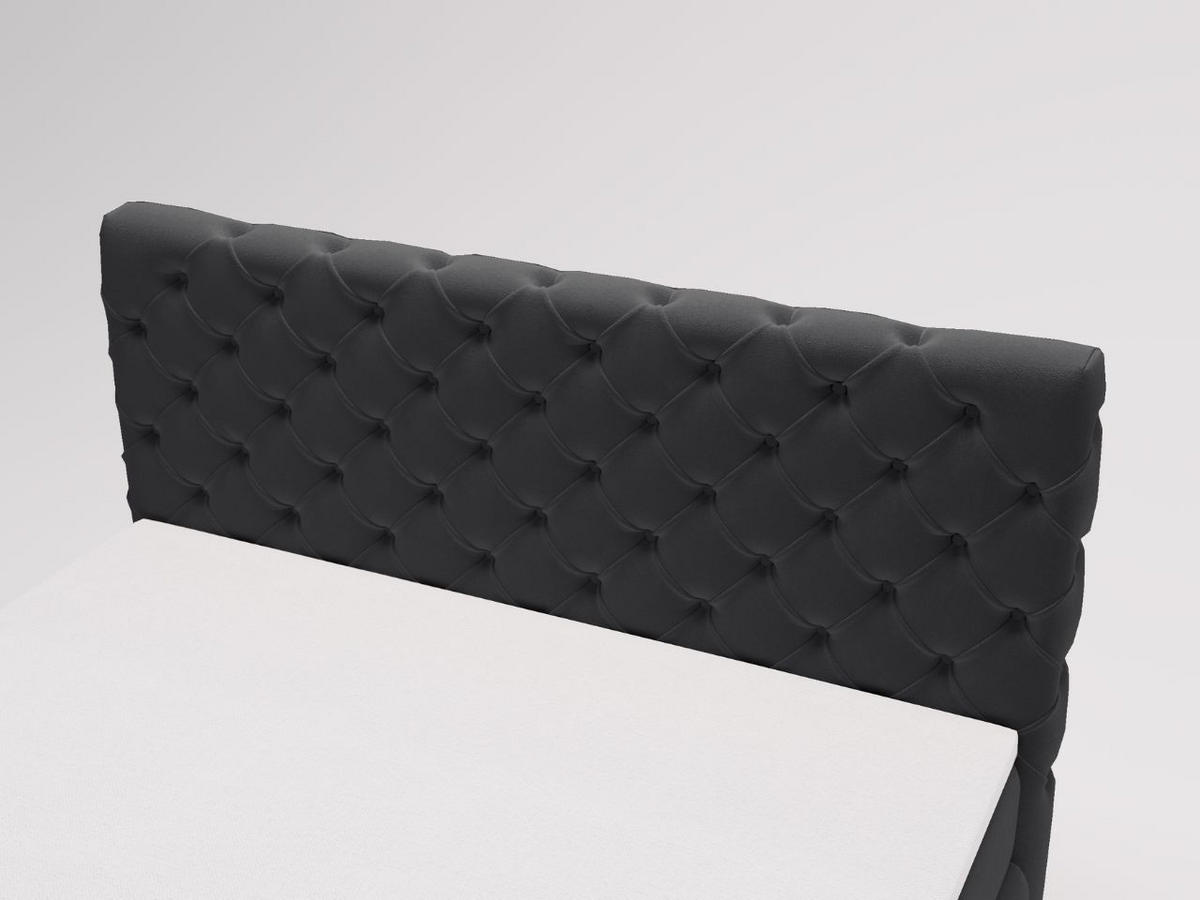 BOXBETT Canolo 140x200 Schwarz - Schwarz, Holz/Textil (140/200cm) - Graingold