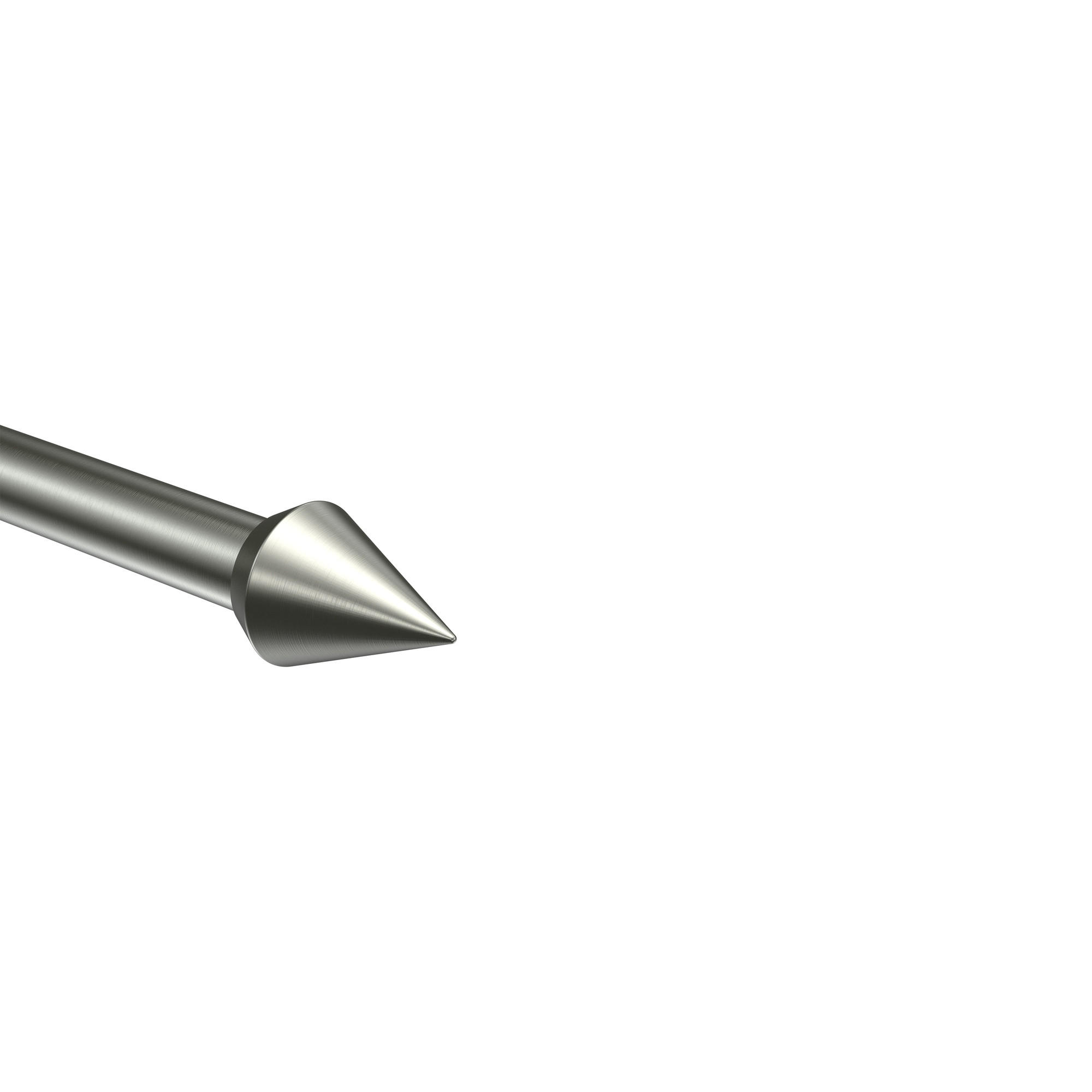 ENDSTÜCKE FÜR GARDINENSTANGEN 16 mm Ø, Castello Edelstahl, Packung 2 Stück - Edelstahlfarben, Metall (3.6/2.9/2.9cm) - INTERDECO