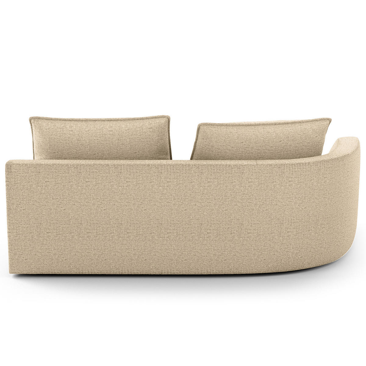 OTTOMANE - modular - Taupe/Schwarz, Kunststoff/Textil (196/82/146cm) - home24