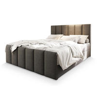 BOXBETT LAGO 160x200 cm mit Matratze und Topper - Hellgrau - Hellgrau, Holz (160/200cm) - MASSENO