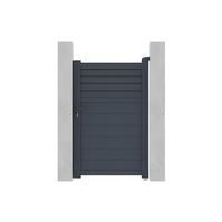 EINGANGSTOR - 100cm x 4.6cm - Aluminium - anthrazitgrau - VIAZO - Anthrazit, Metall (100/161cm) - Vente-Unique