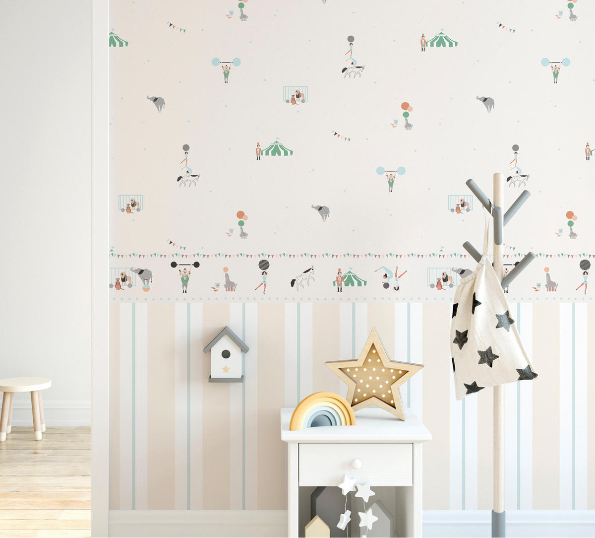 TAPETE Streifen 53 cm x 10 m - Pink, Papier (53/1000cm) - Sanders & Sanders