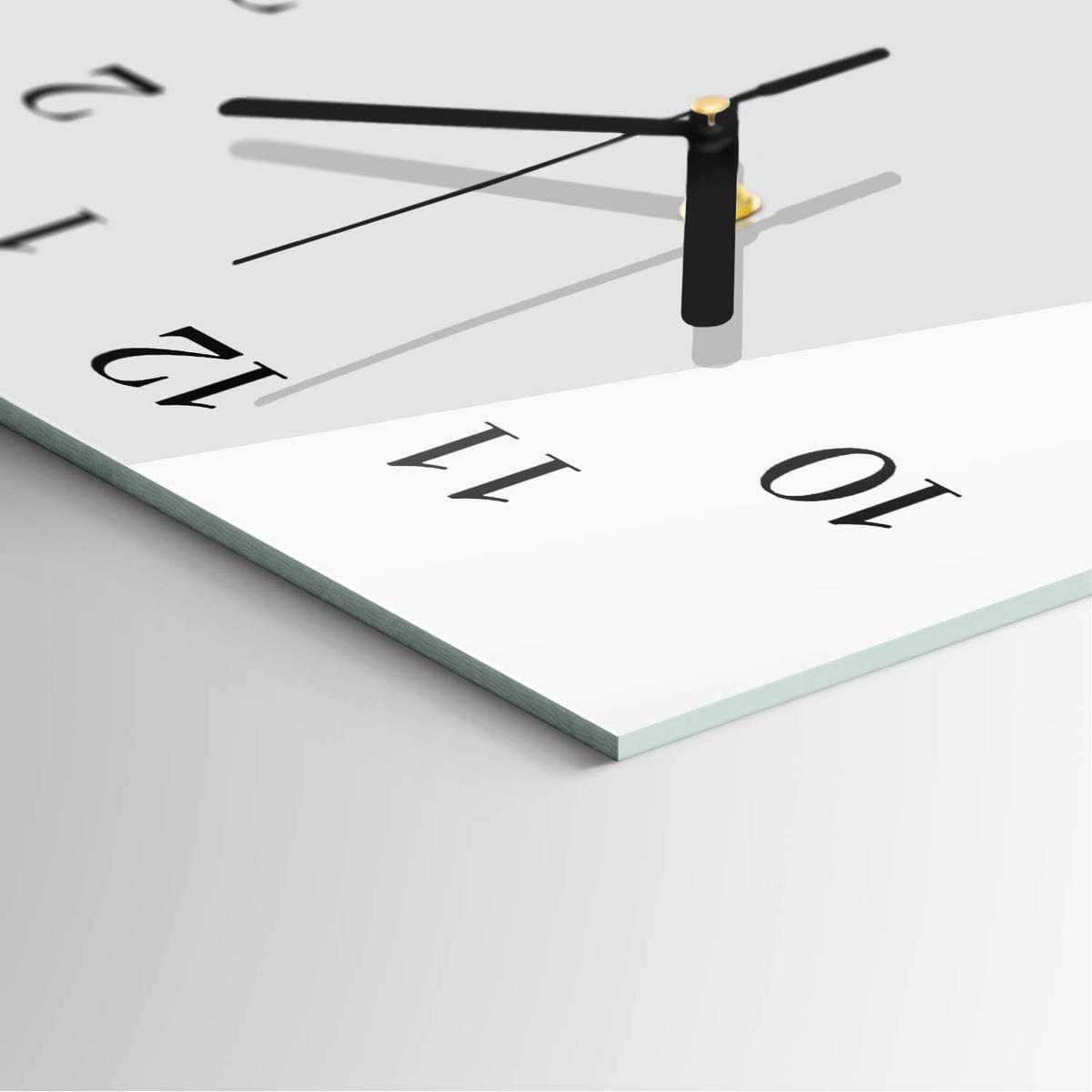 WANDUHR 30x60 cm - Abstraktion - Grün, Glas (30/60/0.4cm) - TULUP