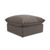 POUF Bouclé Stoff Braun - Schwarz/Braun, Holzwerkstoff/Kunststoff (75/45/75cm) - Makamii